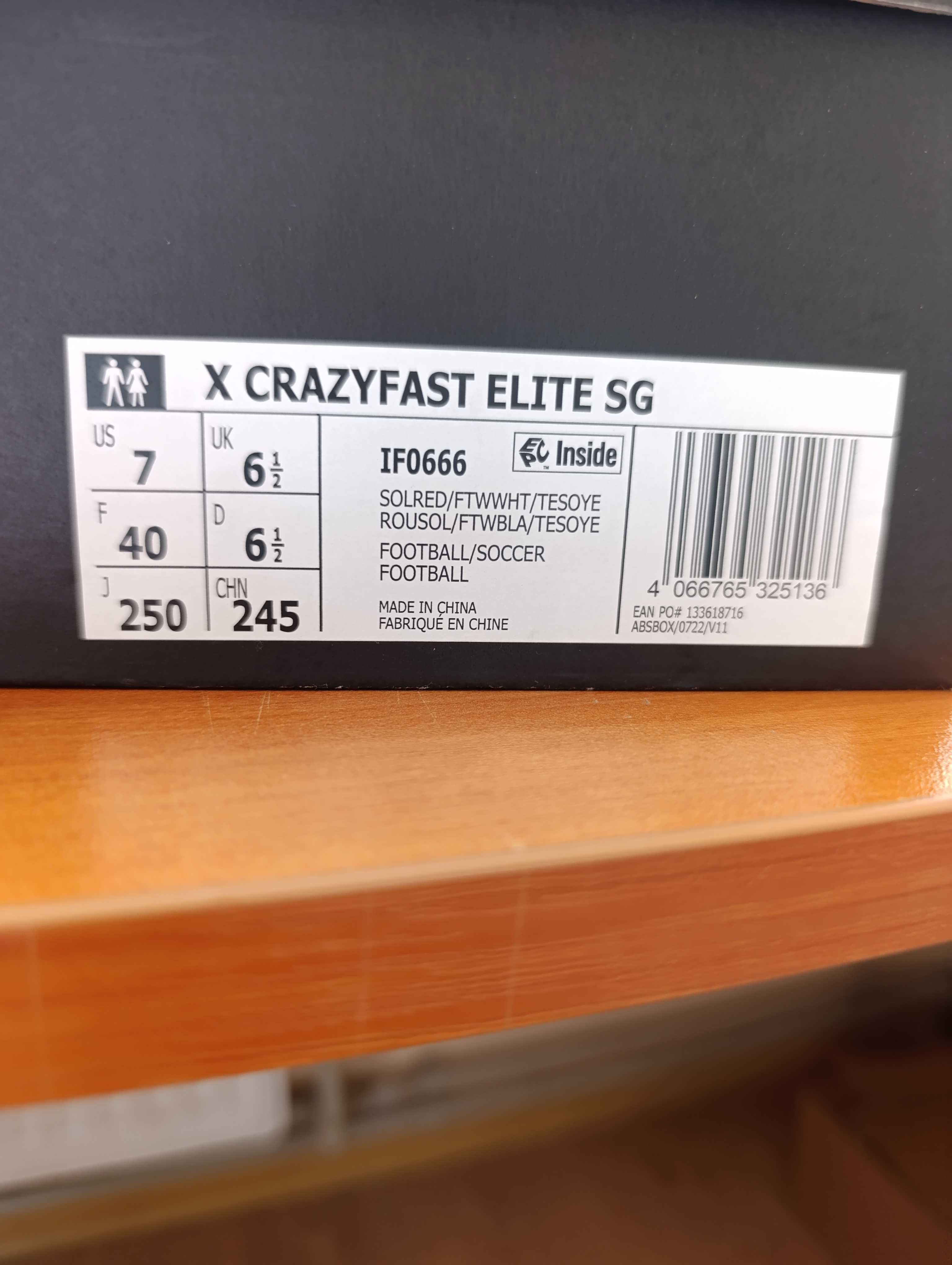 Футболни обувки Adidas X CRAZYFAST ELITE SG за трева 40 номер