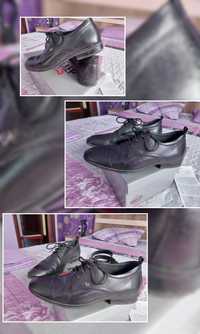 ПРОМО ЦЕНА Черни мъжки елегантни обувки естествена кожа Кавалер