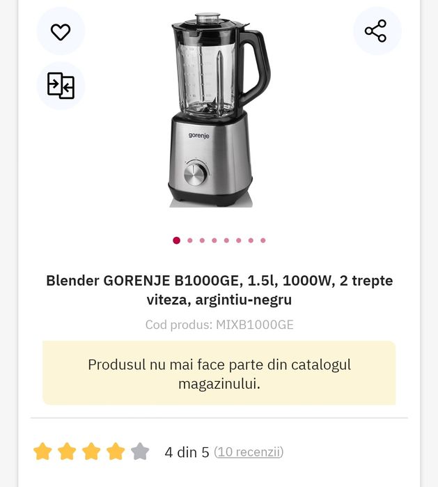 Blender Gorenje 1000w