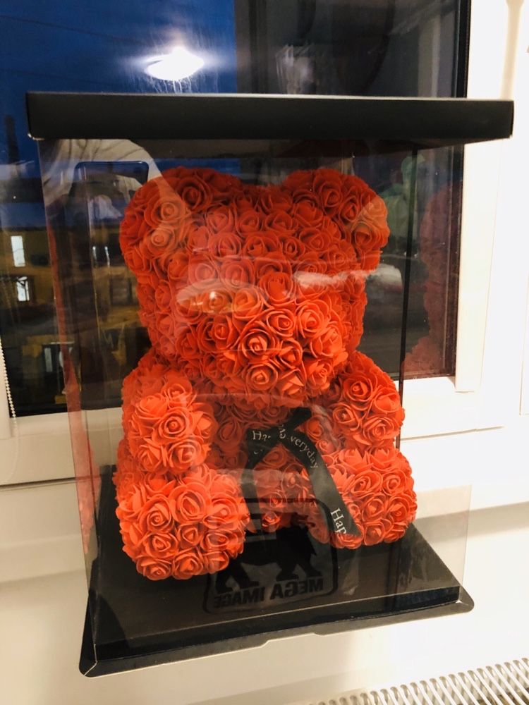 Ursulet din trandafiri de 40 cm cadou ideal