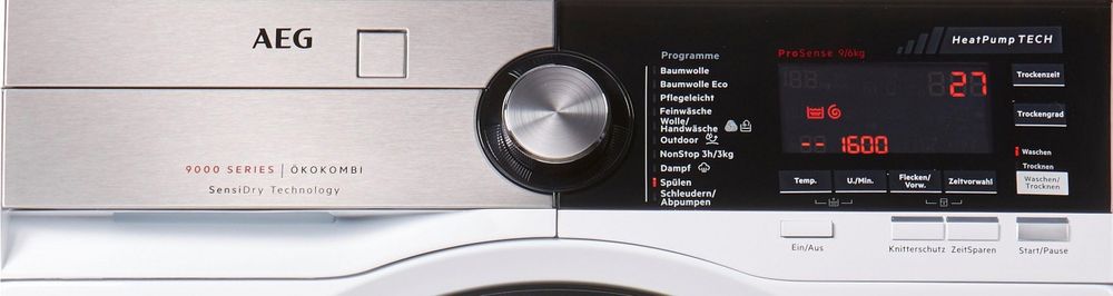 Пералня със сушилня с термопомпа AEG 9000 L9WBCN61B, серия 9, 10/6