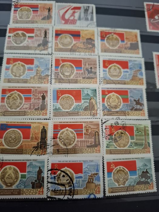 Clasor cu timbre USSR din anii 1958-1970.