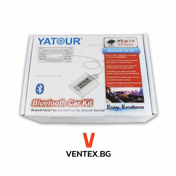 Yatour BTK Bluetooth/AUX интерфейс за Audi A3, A4, A6, A8 - Hands-free