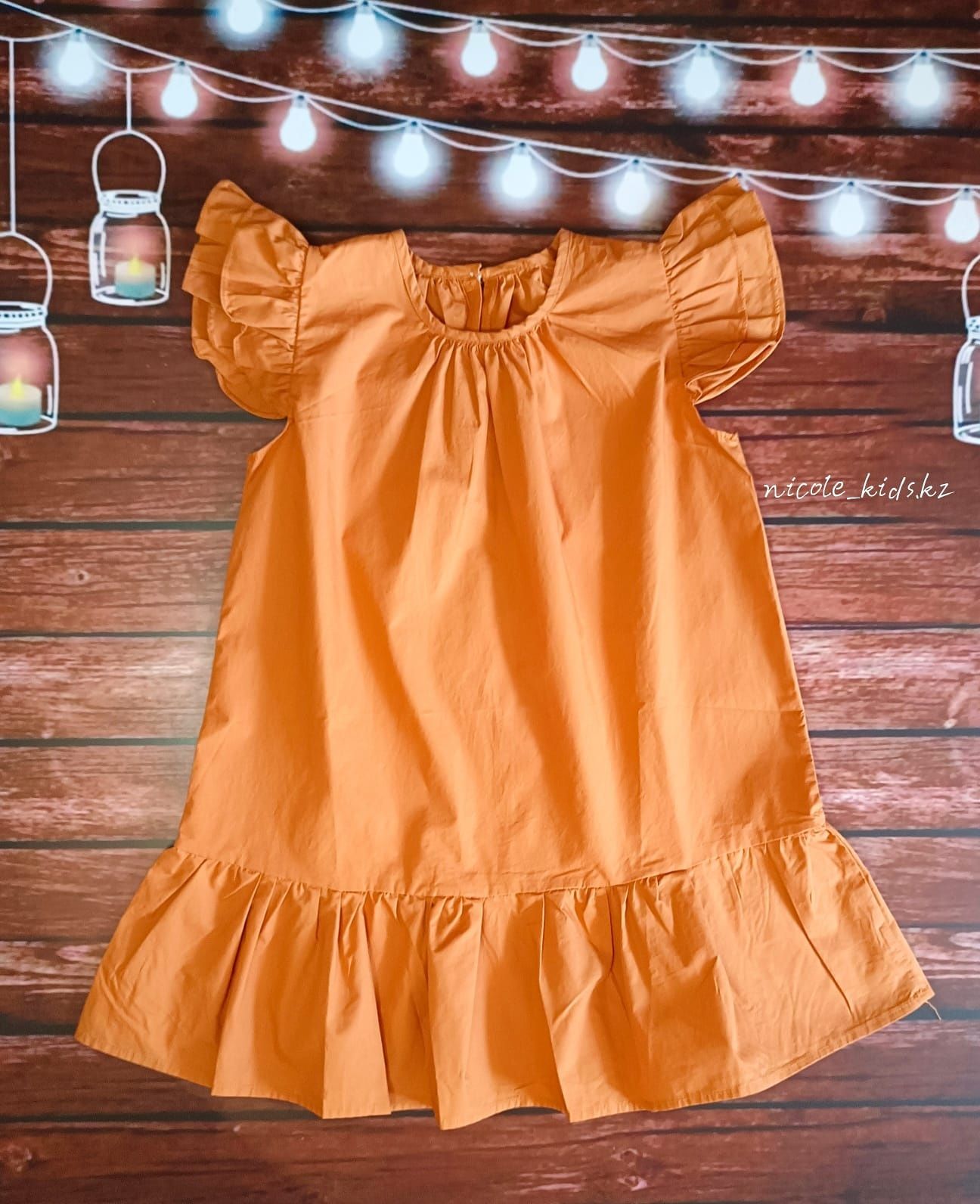 Детская одежда. Детский сарафан. . Красивые платья. Оранжевое платье.