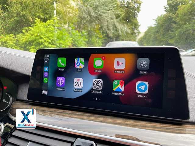 Activare CarPlay BMW G30 G11 G01 F30 F15 F16 G05 G20 G06 G07