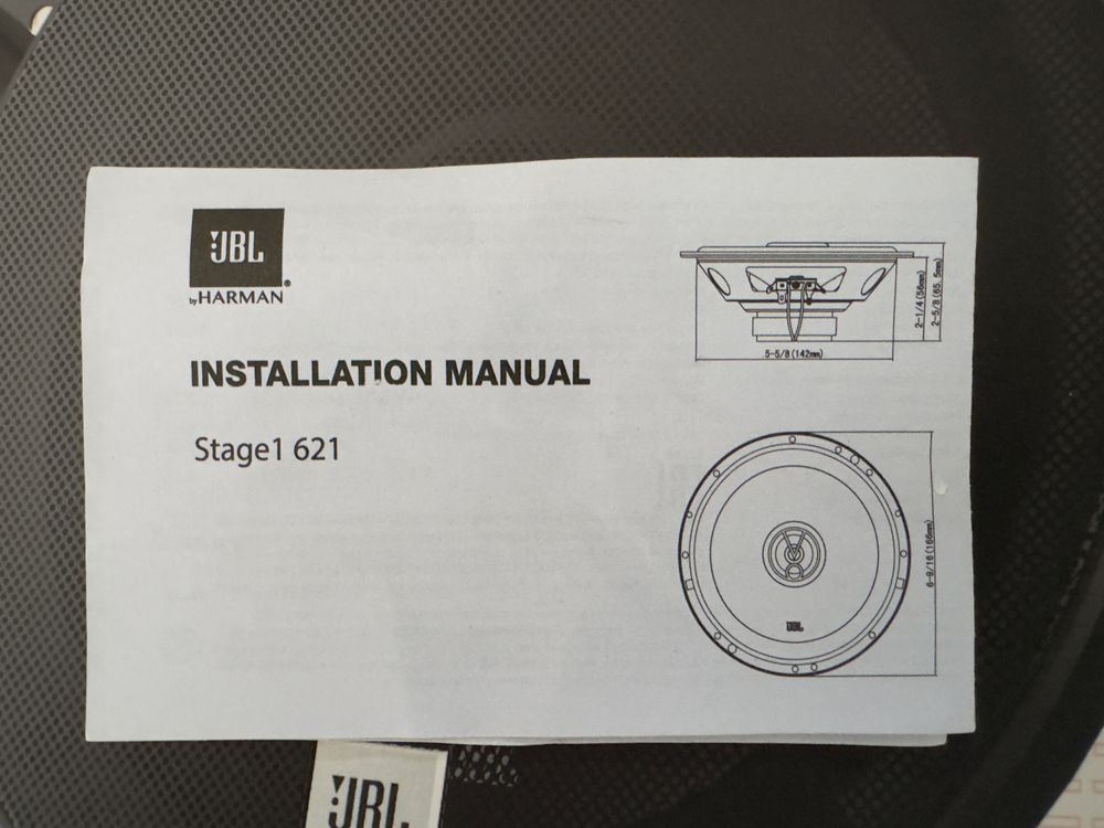Колони за кола JBL Stage1 621, Мощност 175W RMS,16 см, Черен
