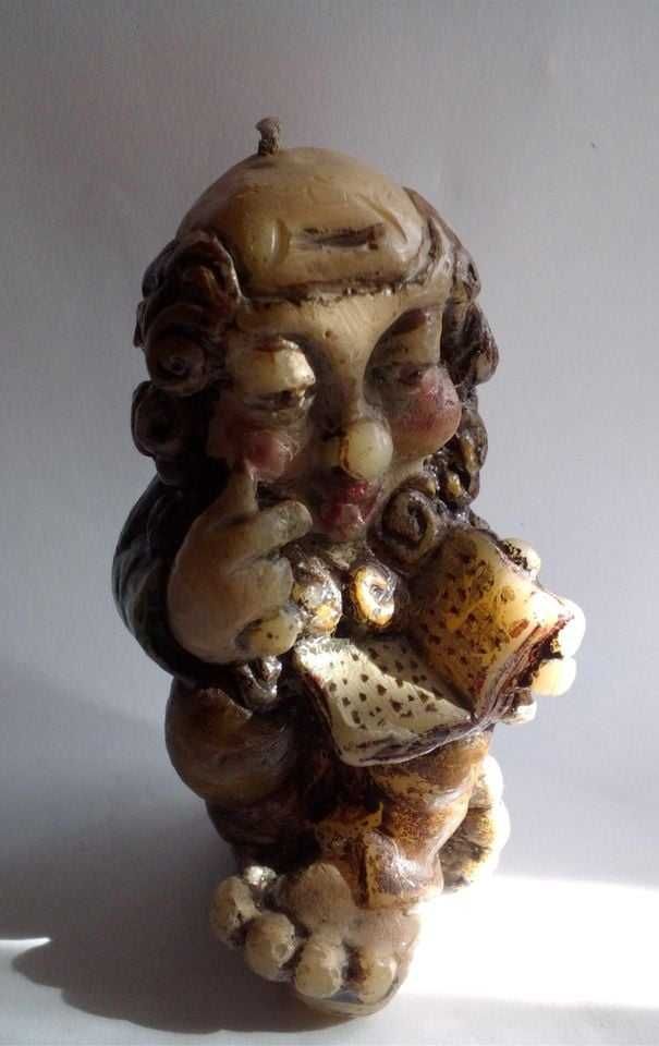Înțeleptul - lumânare / figurină veche din ceară
