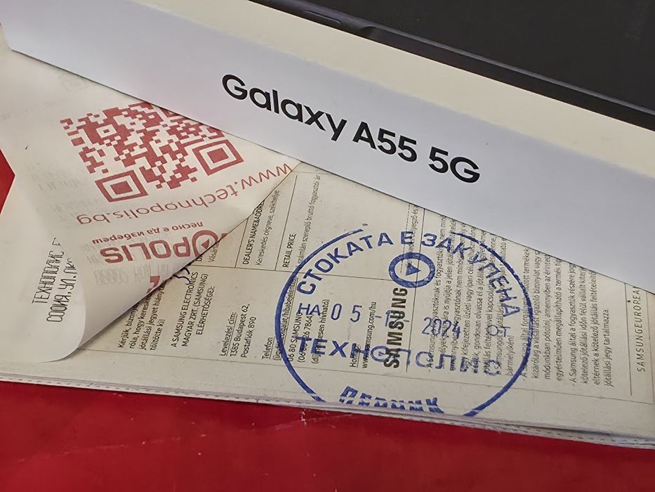КАТО НОВ 256GB Samsung A55 5G Технополис Гаранция '26 Navy / Син