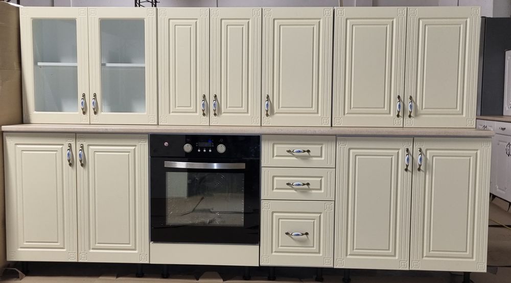 Mobila de bucatarie noua, cuptor electric,  fronturi mdf crem