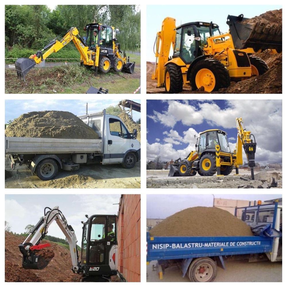 Excavator,mini-excavator,bobcat,cilindru,sapaturi,apa,gaz,cablu,fosa