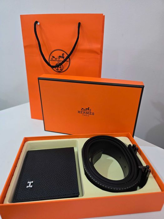 Set Hermes, portofel si curea