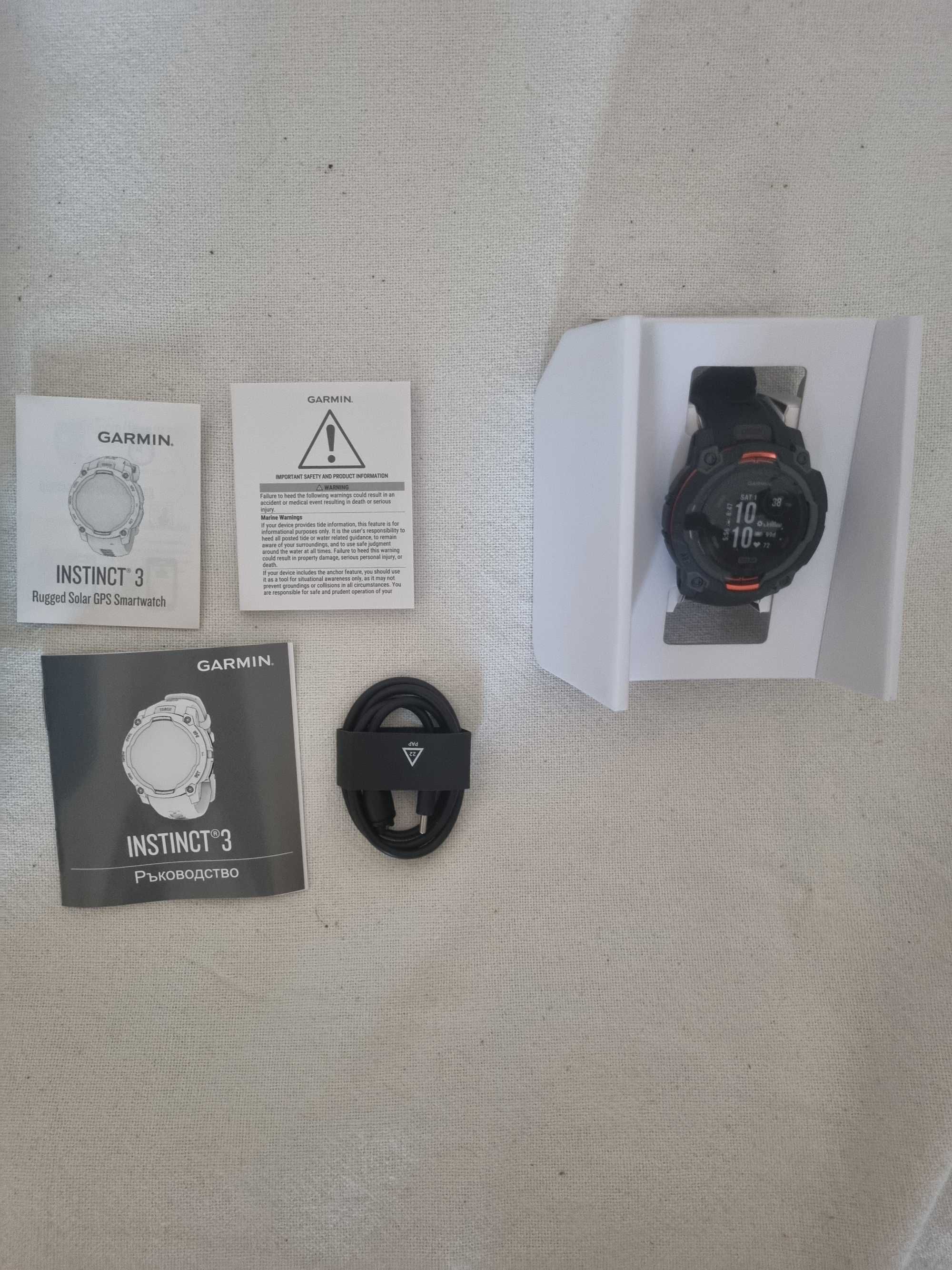 Garmin Instinct 3 Solar (45 мм) – Чисто нов, не е използван и ден