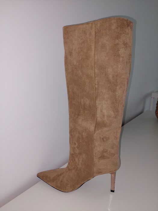 Велурени високи ботуши