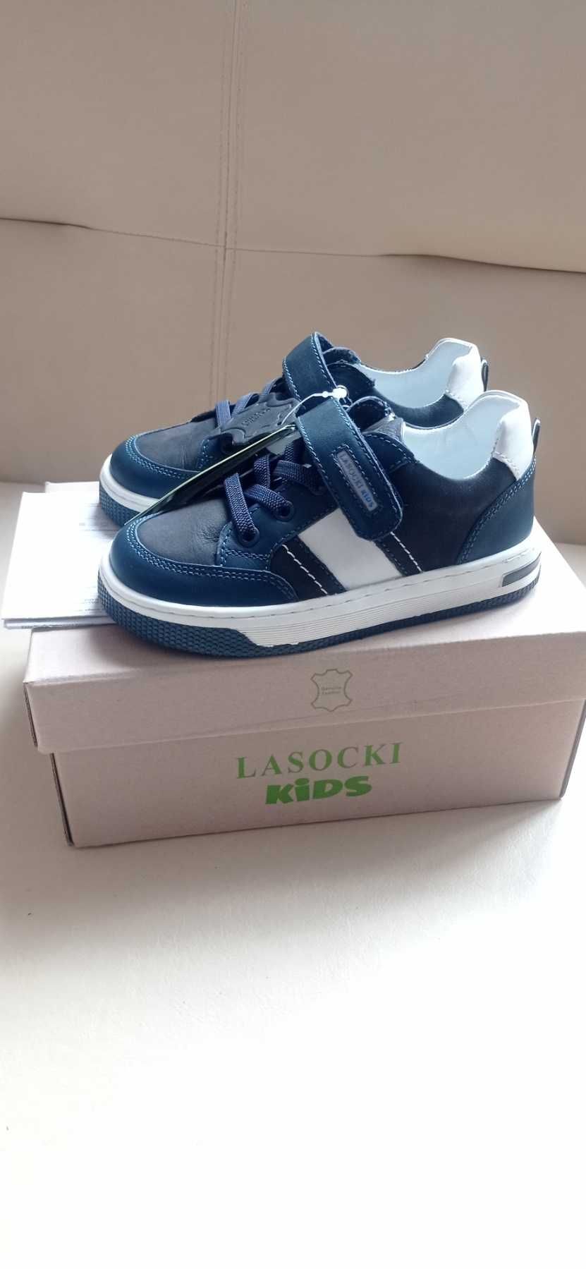 Детски обувки / сникърси Lasocki Kids сини, естествена кожа,  нови