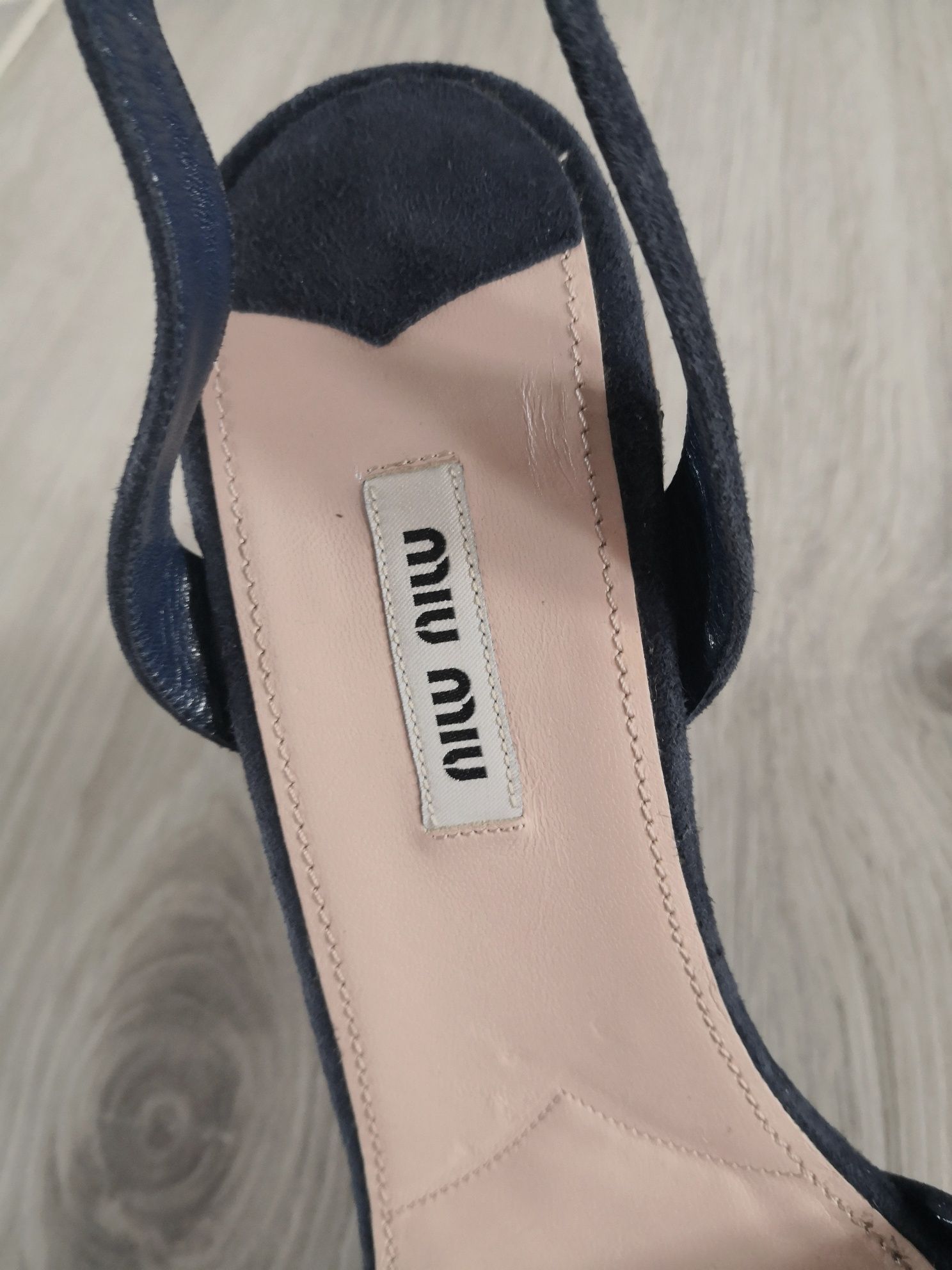 Pantofi Miu Miu, piele intoarsa Originale