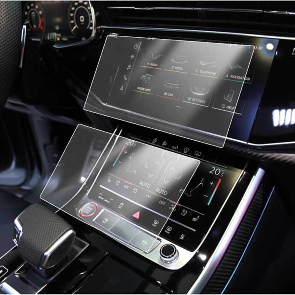 Стъклен screen протектор за Audi Q8 A6, C8 A7, 2018-2020 г., комплект