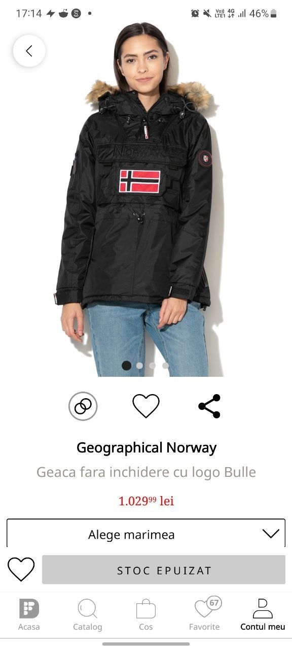 Geacă Geographical Norway Unisex