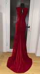 Rochie de seara Bogas cu trena,catifea rosie