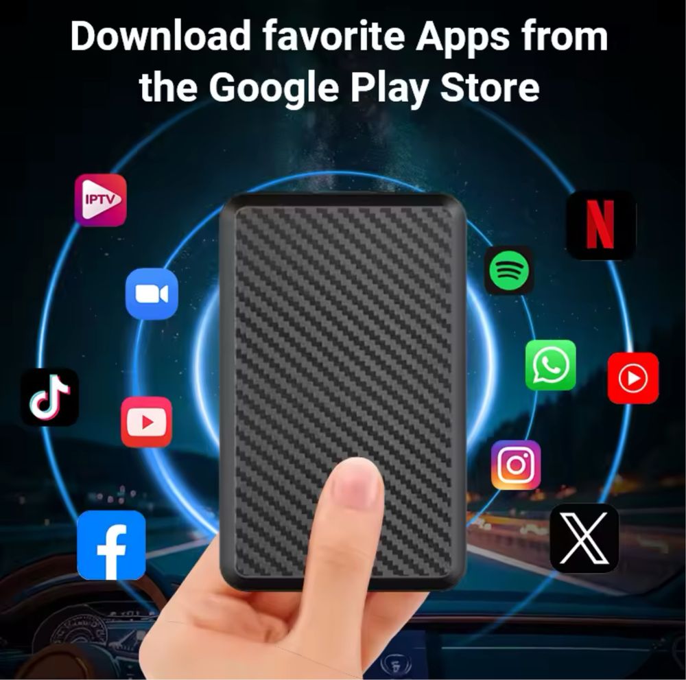 Car TV Box адаптер-Телевизия, Ютуб, безжичен CarPlay/Auto в автомобила