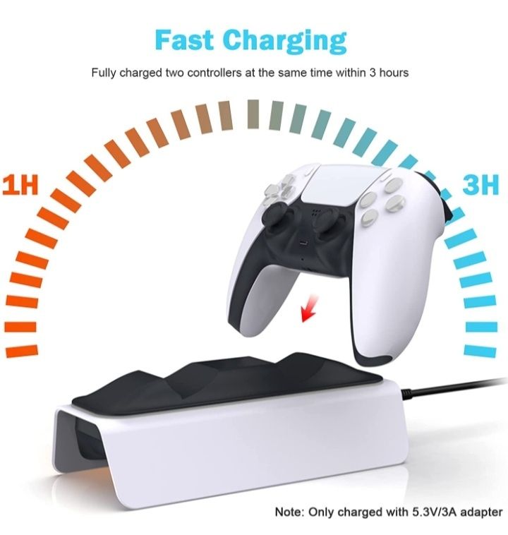 Stație încărcare fast charge dublu incarcator controller PlayStation 5