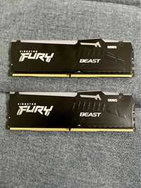 Рам памет 64GB (2x32GB) DDR5 6000 MT/s Kingston FURY Beast RGB EXPO
