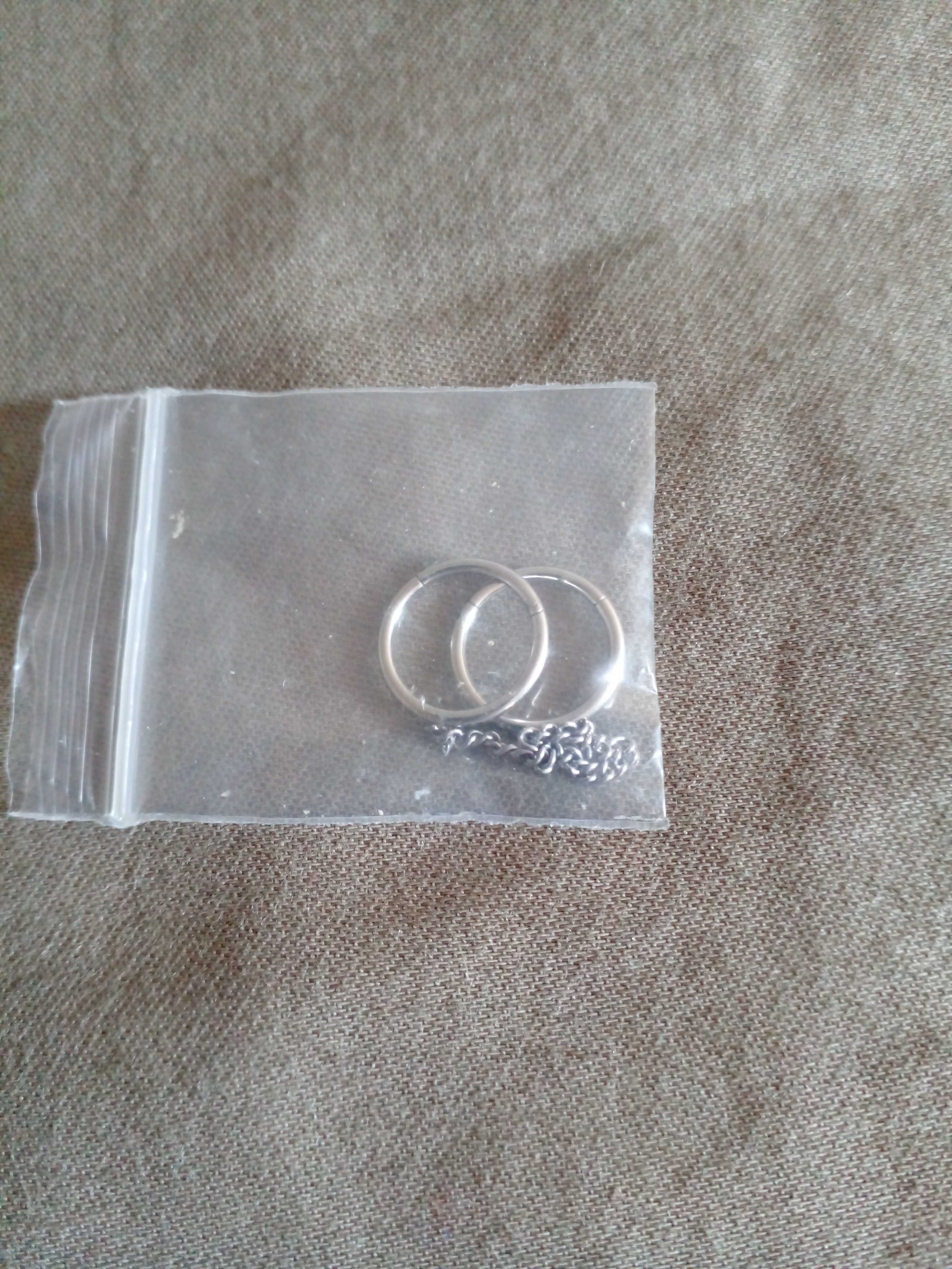 Пиърсинг от медицинска стомана Two Rings with Chain
