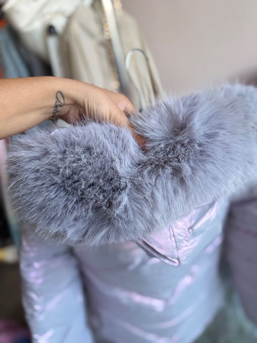 Нов красив модел дамско яке с голям пух