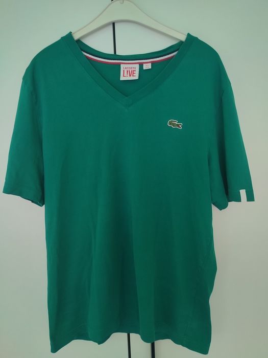Tricou original Lacoste Live, marimea M-L, verde