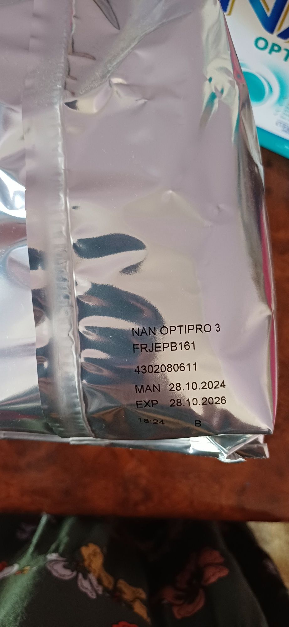 NAN opti pro 3 yarmi, ochilmagan