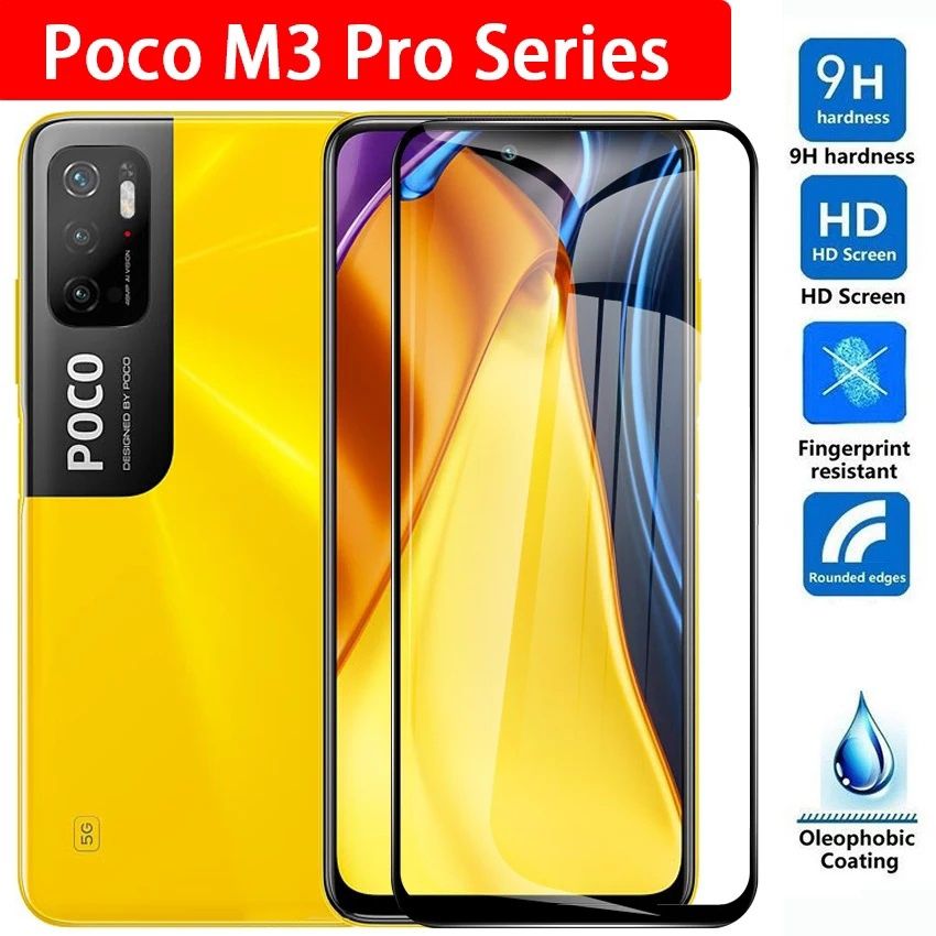 5D ЦЯЛО ЛЕПИЛО Стъклен протектор Xiaomi POCO X3 Pro F3 M3 M3 Pro K40+