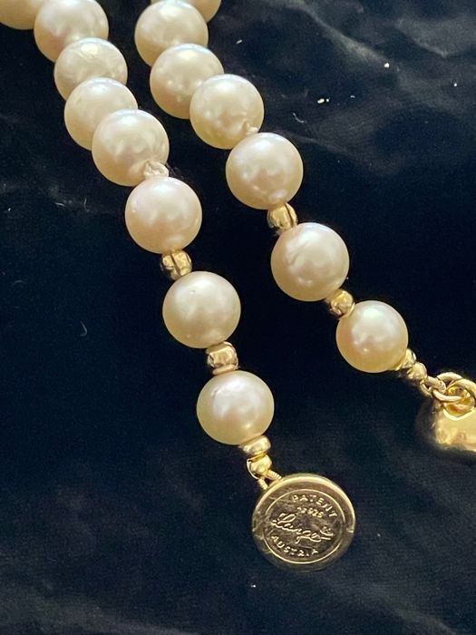 Огърлица  истински  перли сребро 925