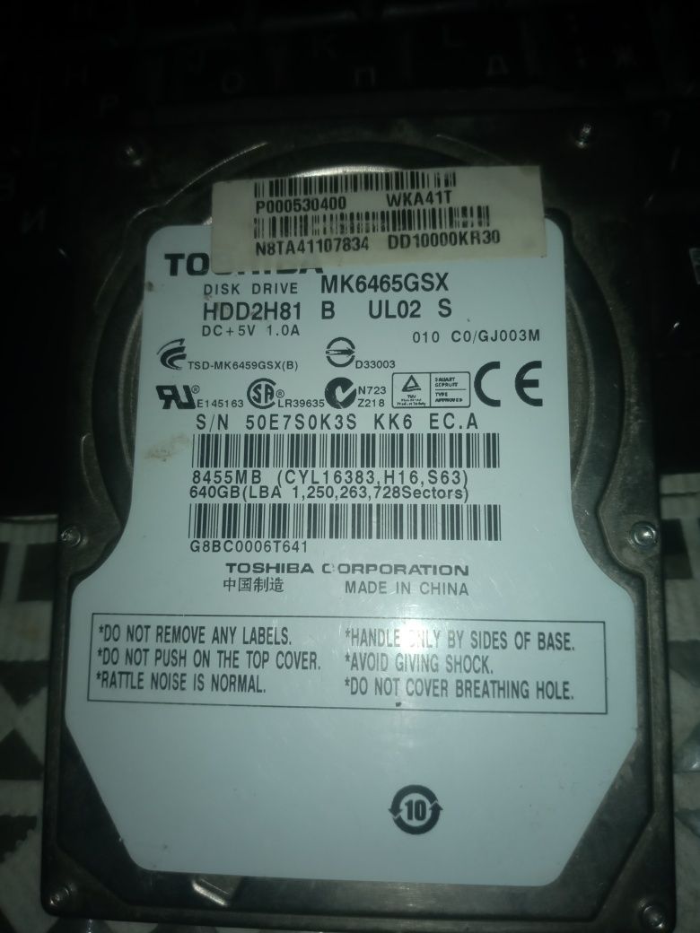 Hdd vint sotiladi tashiba 640 gb