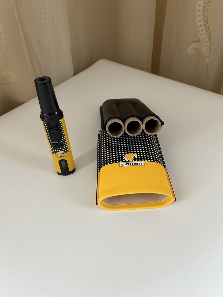 Cohiba Сет – Кожен Калъф и Метална Запалка