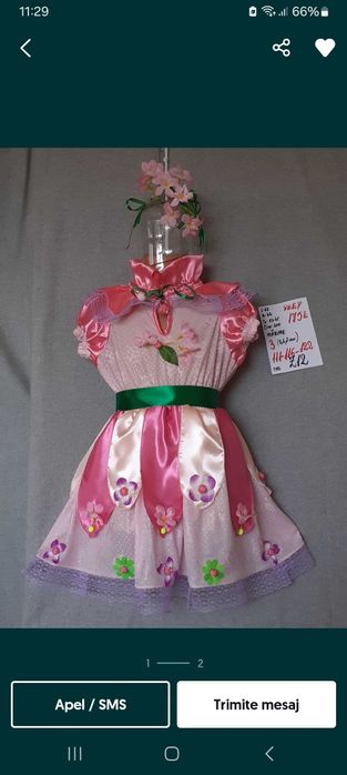 Rochita bradut, fulg de nea,zana florilor, serbare, mos craciun