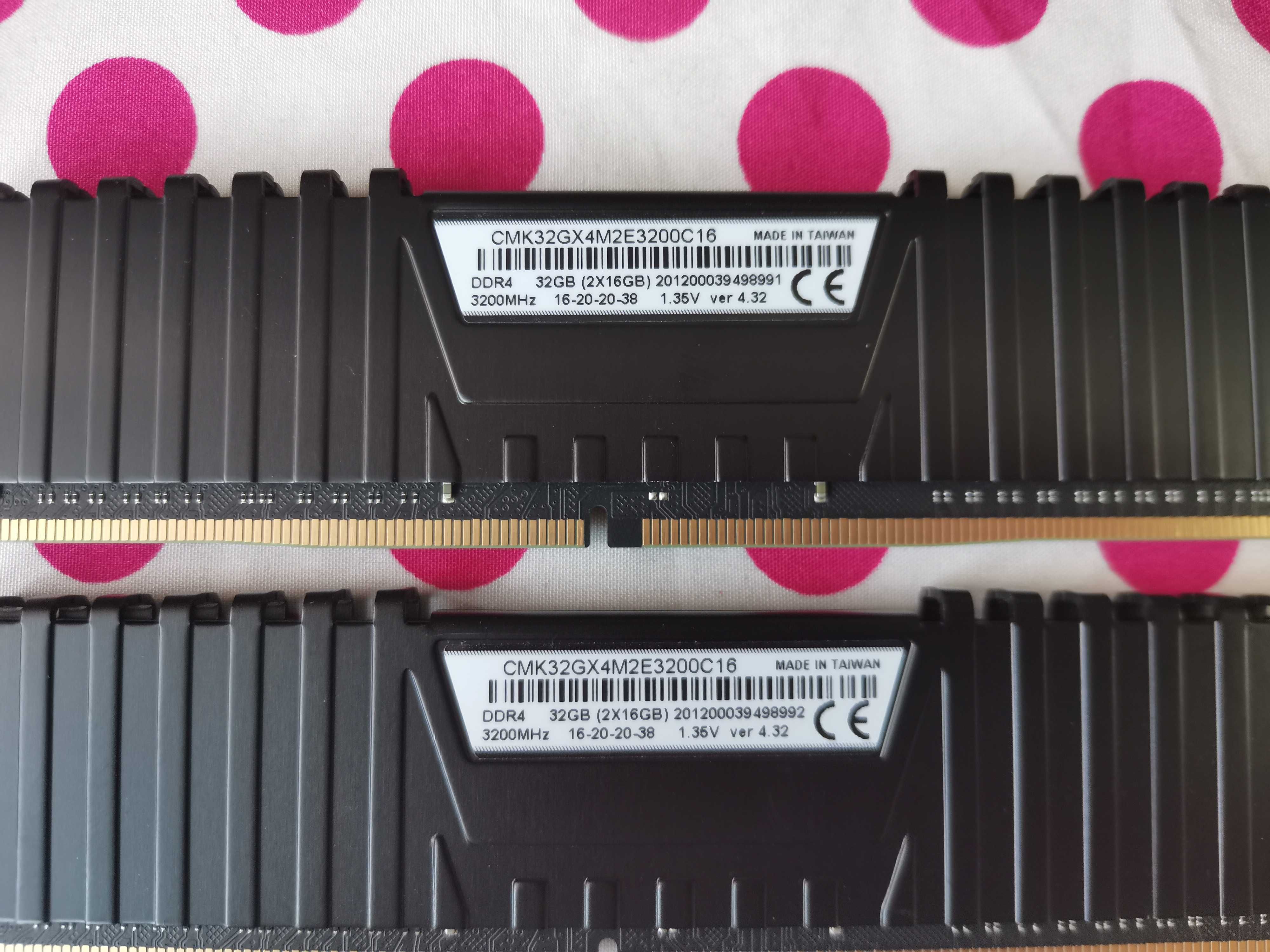 Memorie Corsair Vengeance LPX Black 32GB DDR4 3200MHz Desktop.