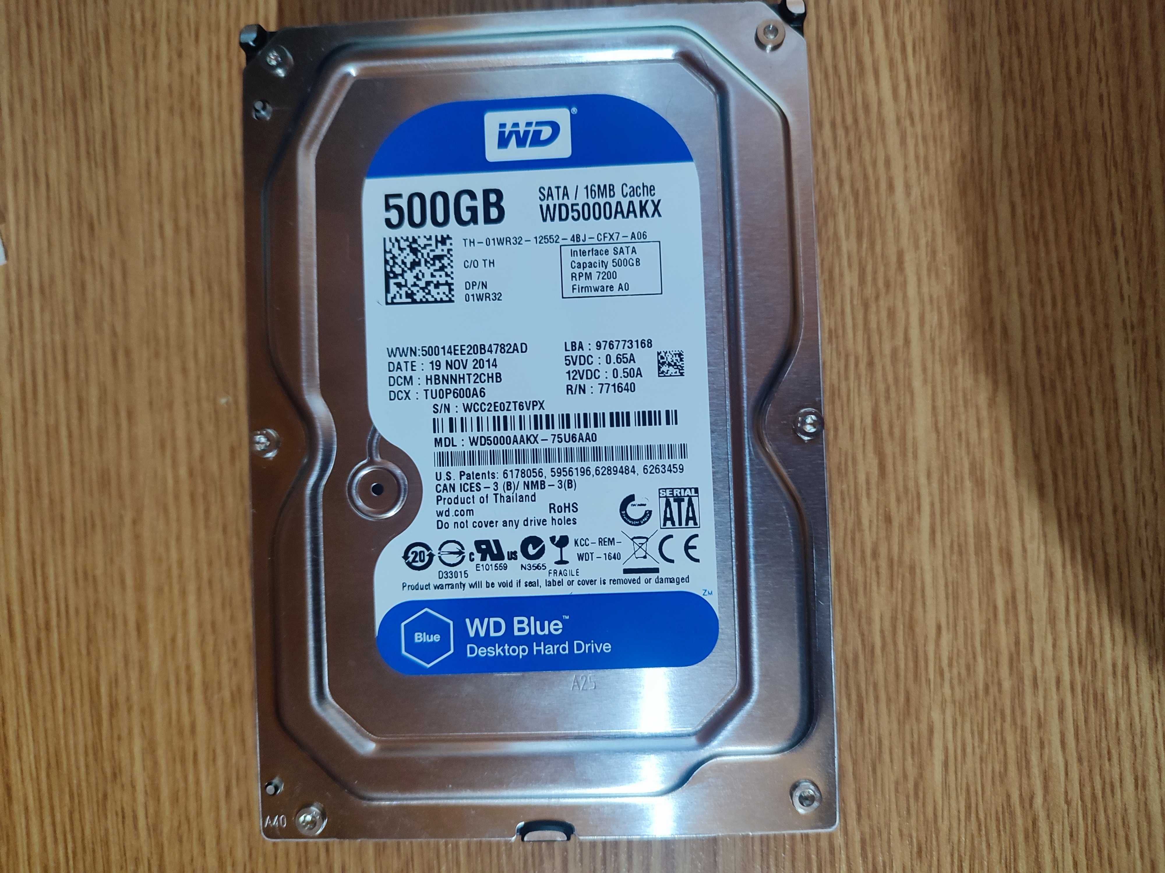 Hard disk Western Digital PC Desktop Blue 500GB SATA-III 7200 RPM 16MB