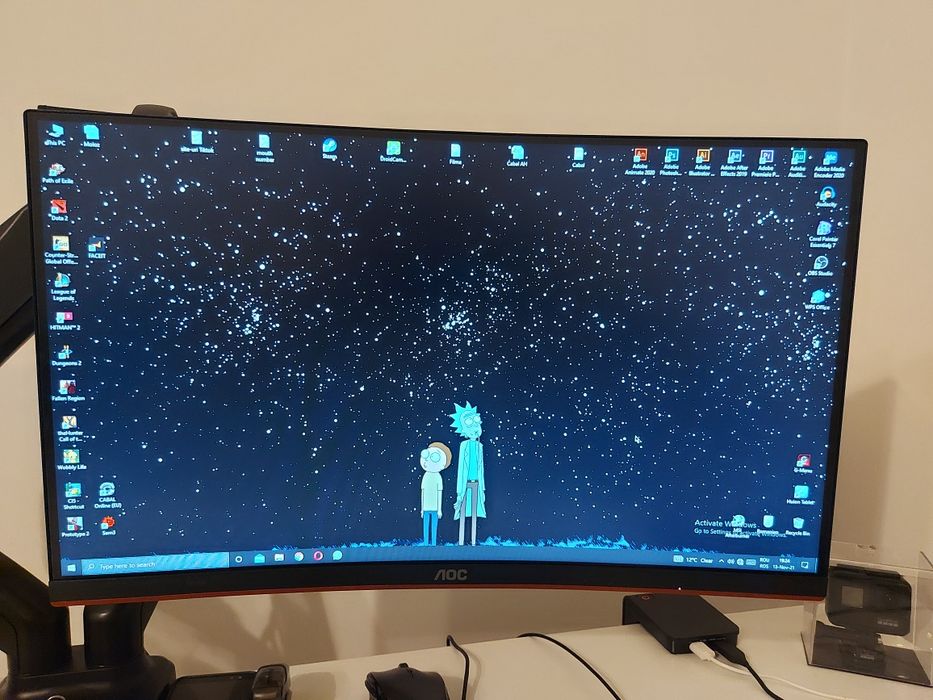 Vând Monitor Curbat Gaming LED MVA AOC 23.6", Full HD, 144Hz, 1 ms