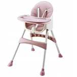 Scaun de masa multifunctional 2 in 1, Tavita si husa detasabila, Pink