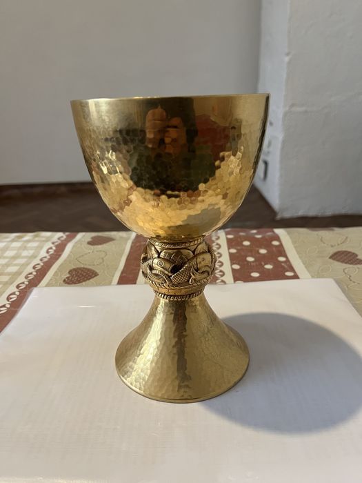 Vand potir suflat cu aur