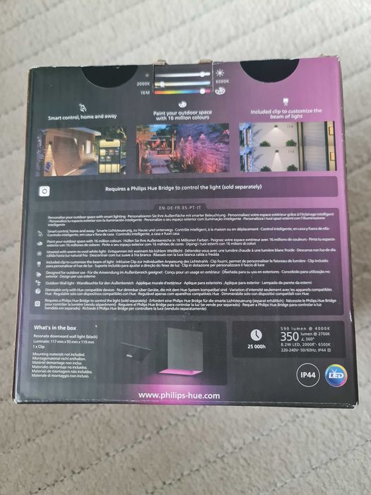 Aplica exterior Philips Hue patrata