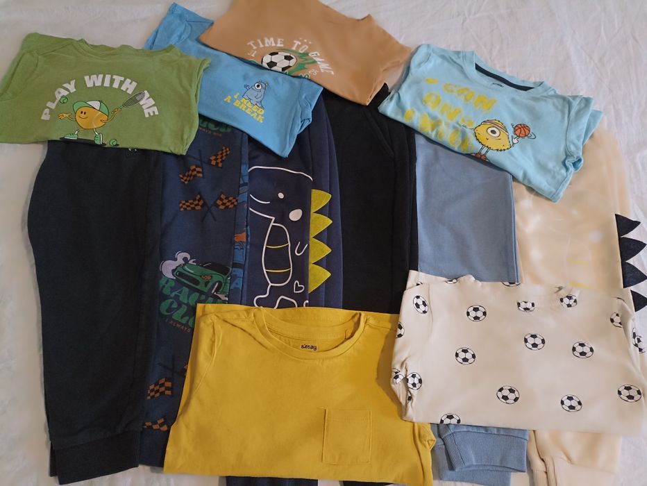 6 долнища 6 блузи с дълъг ръкав 104 рр