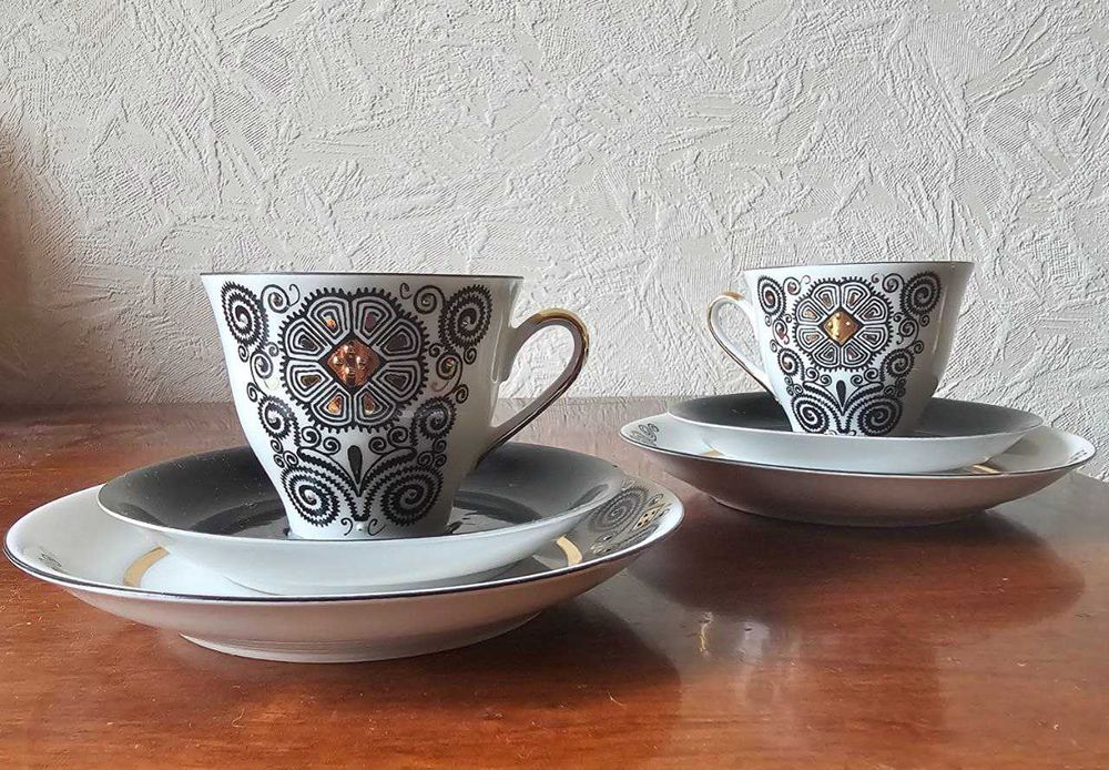 Кофейное трио. Рижский фарфоровый завод.