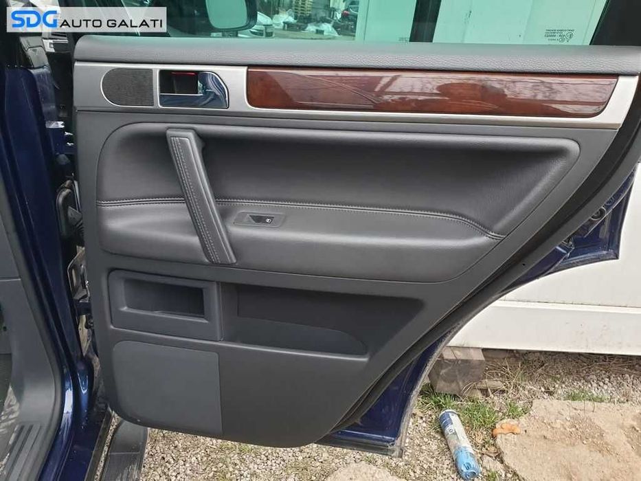 Fata Interioara Piele Neagra Usa Portiera Dreapta Spate VW Touareg 7L 2003 - 2010