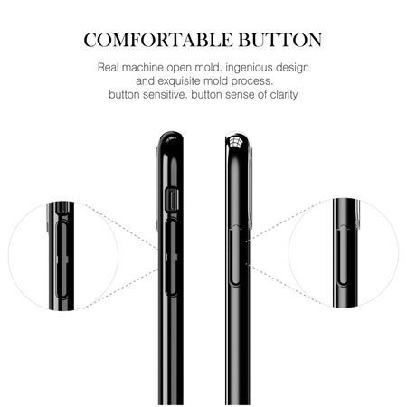 Husa GloMax pentru Apple iPhone X design Cristale Swarovski - Black