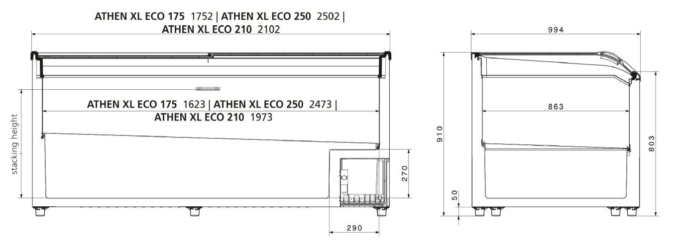 Lada frigorifica AHT - model Athen 2.07m - 2.10m LED