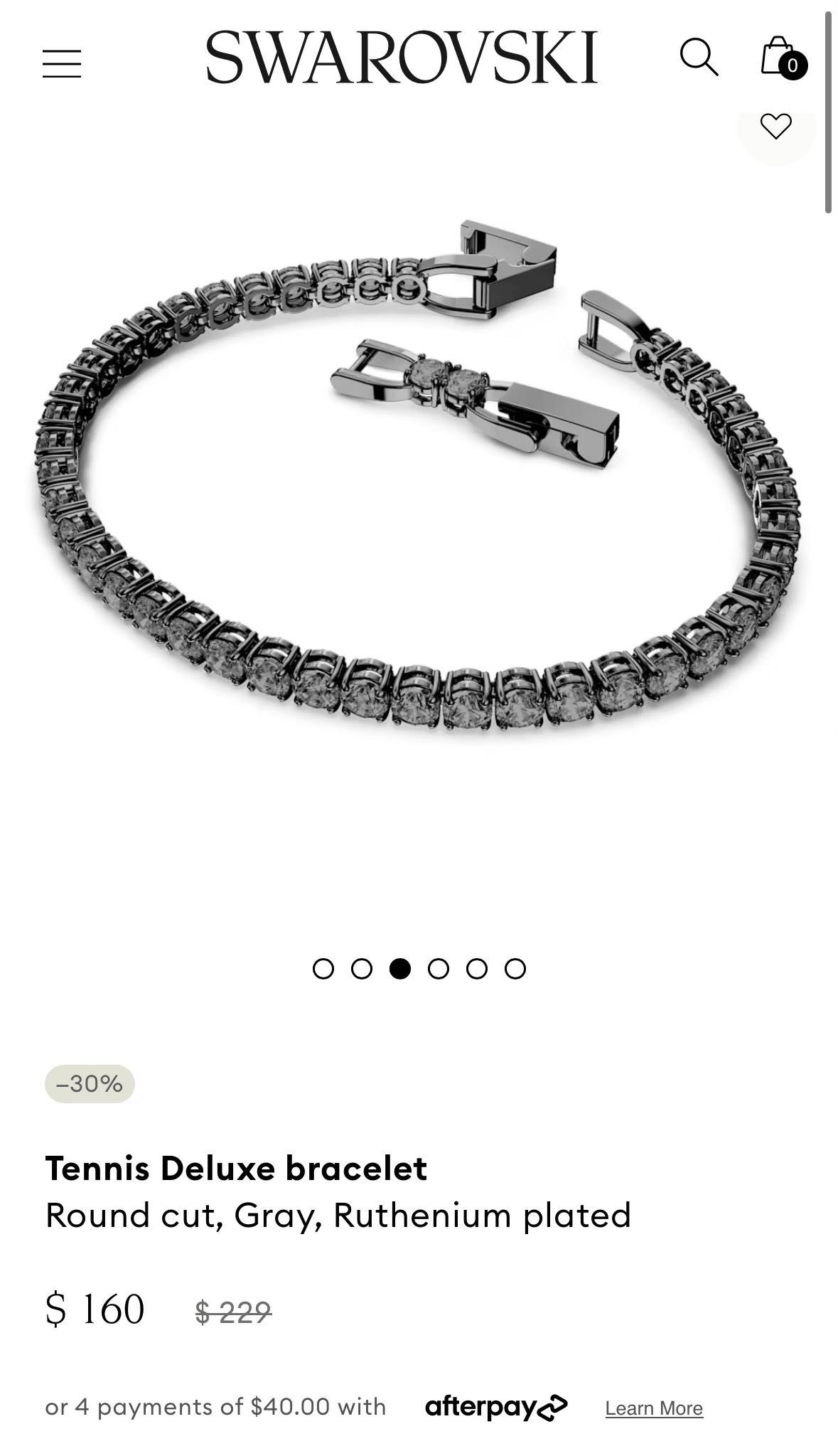 Тенис гривна на Swarovski - Сваровски