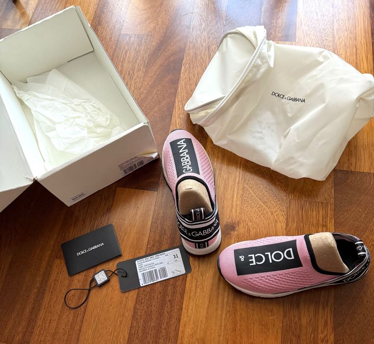 Adidasi Dolce&Gabbana Sorrento roz fetita originali