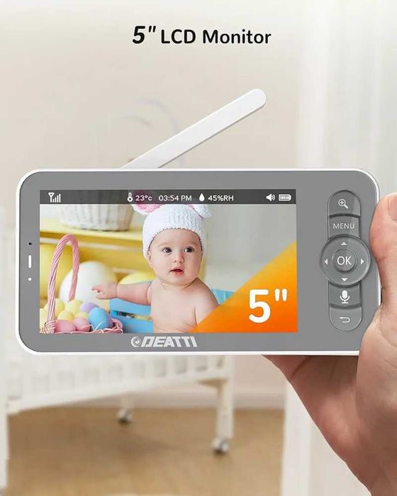 Бебефон DEATTI 200 метра обхват, 5-инчов дисплей, APP приложение ...