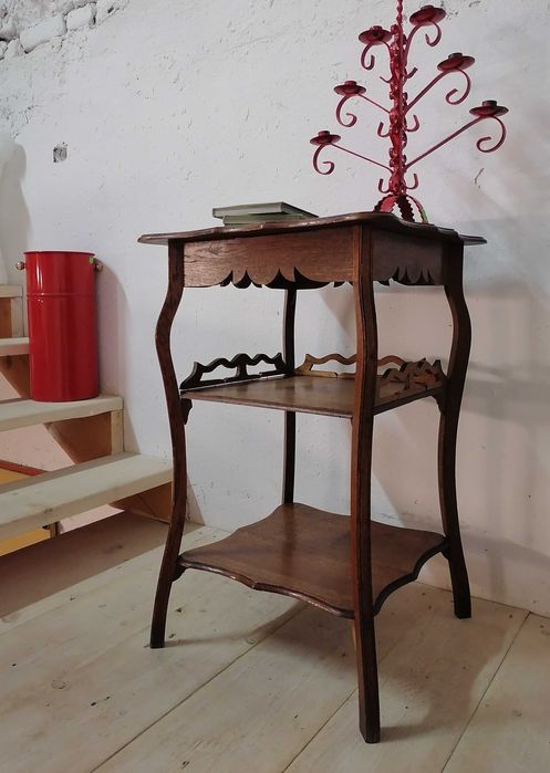 REDUCERE - Masuta/Etajera veche din lemn masiv de stejar /Piedestal