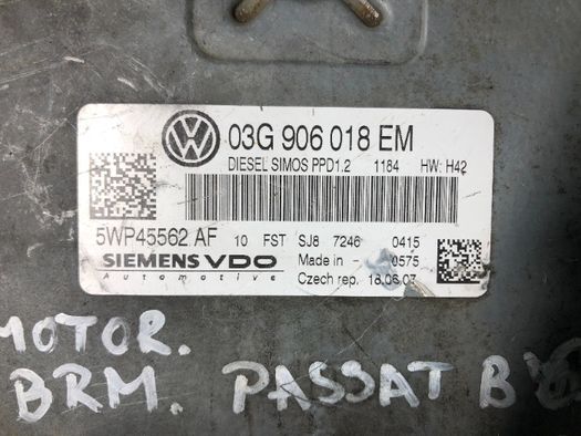 ECU Calculator motor VW 2.0TDI 03G906018EM 5WP45562AF SIMOS PPD1.2